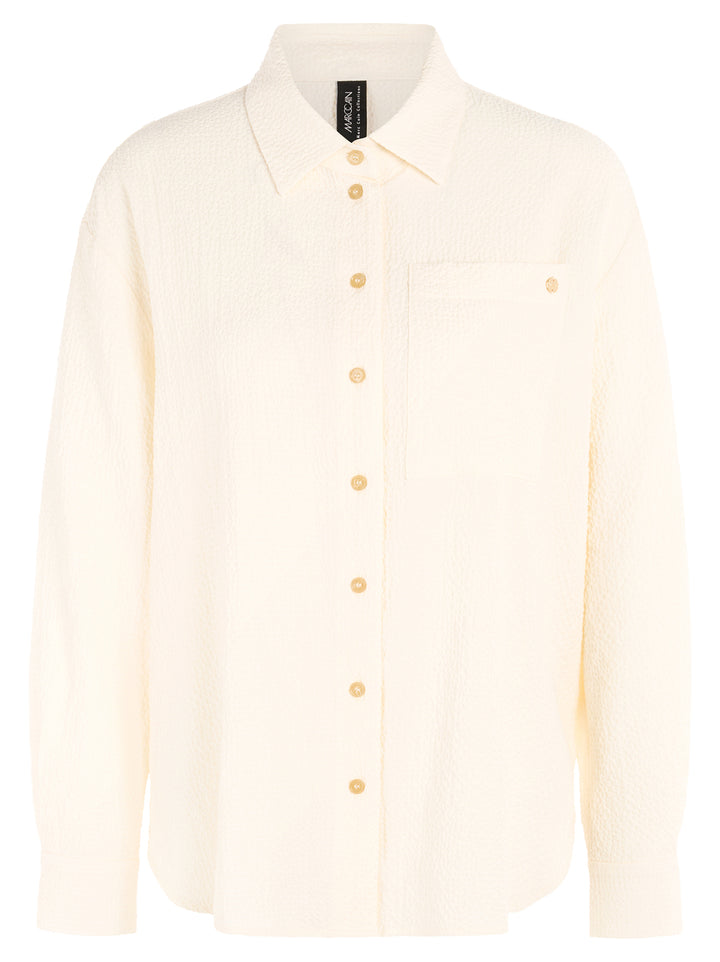 Marc Cain Blouse met structuur – Room-54% viscose, 45% polyester, 1% elastaan-DAMES TOPS & BLOUSES-Room