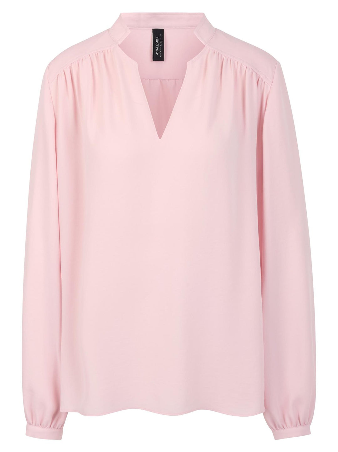 Marc Cain Blouse met V-hals – Roze-100% polyester-DAMES TOPS & BLOUSES-Roze