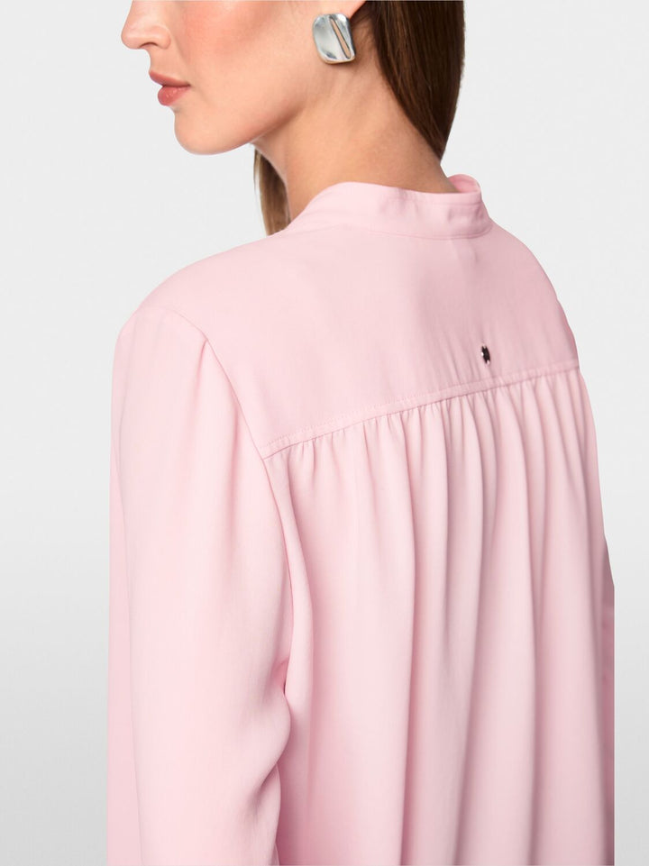 Marc Cain Blouse met V-hals – Roze-100% polyester-DAMES TOPS & BLOUSES-Roze