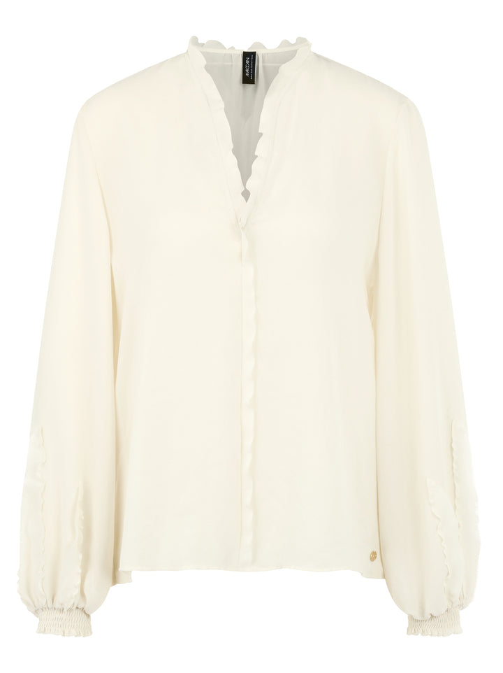 Marc Cain Blouse met Volant – Room-100% polyester-DAMES TOPS & BLOUSES-Room
