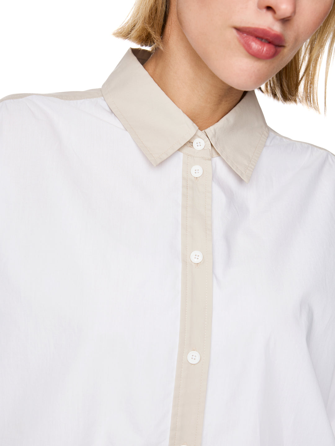 Marc Cain Blouse – Wit-100% katoen-DAMES TOPS & BLOUSES-Wit