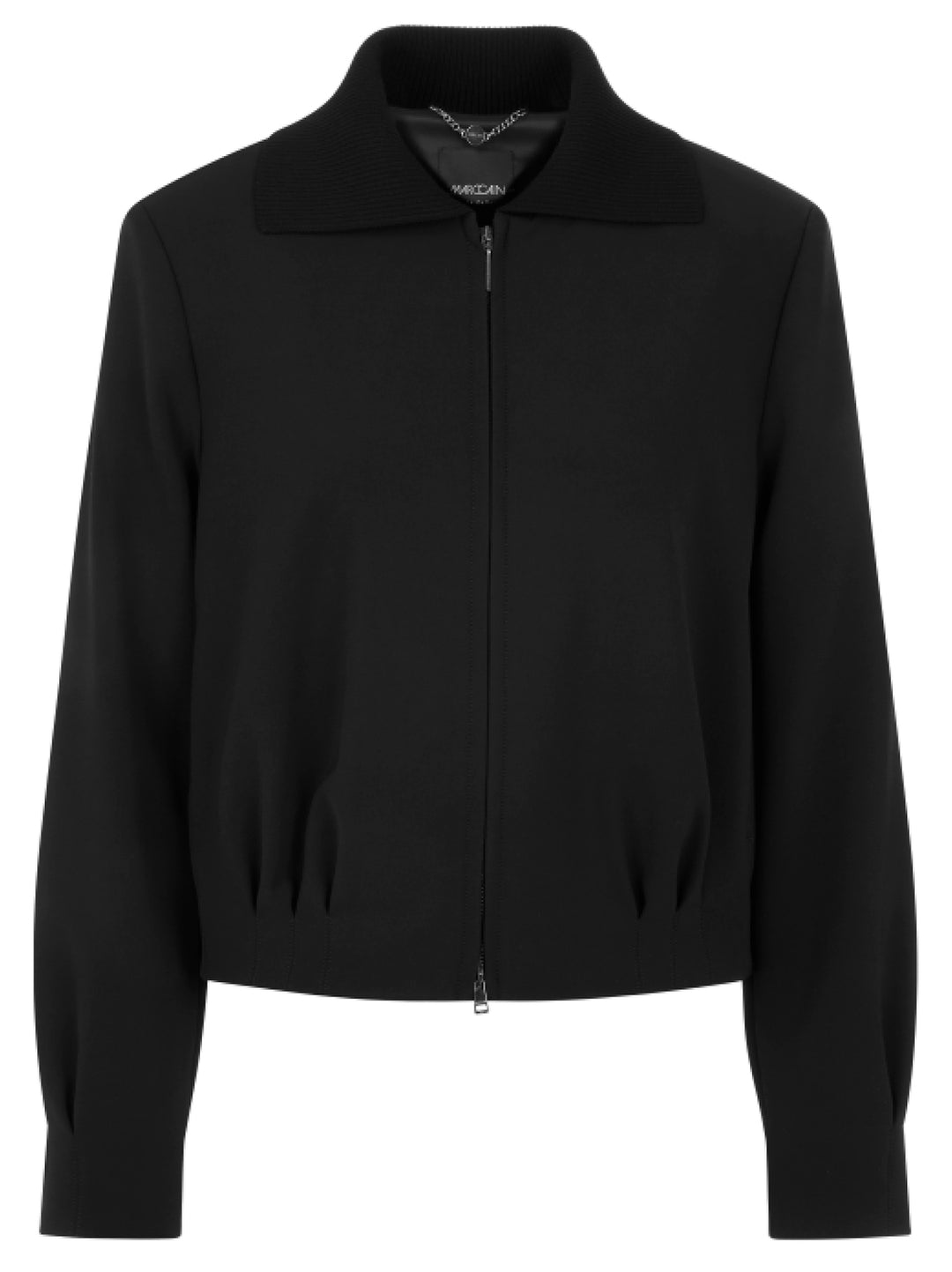 Marc Cain Blouson Jack met Kraag – Zwart-100% polyester<br />Voering: 55% polyester, 45% viscose-DAMES JASSEN & JACKS-Zwa
