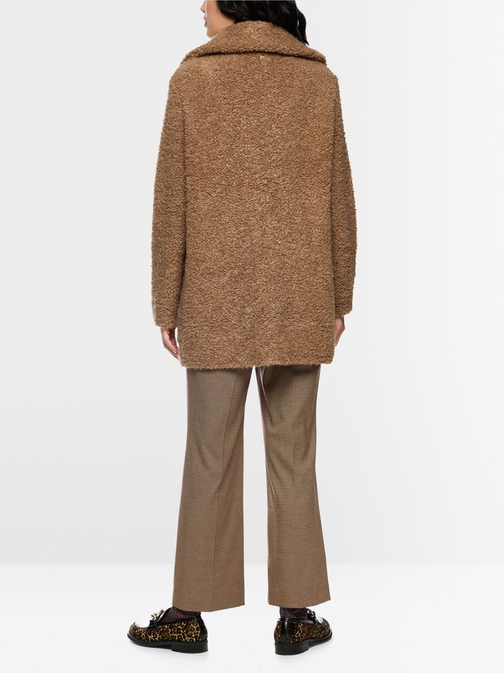 Marc Cain Boucle Wool Coat – Bruin-47% polyacryl, 24% alpaca, 20% wol, 9% polyamide-DAMES JASSEN & JACKS-Bruin