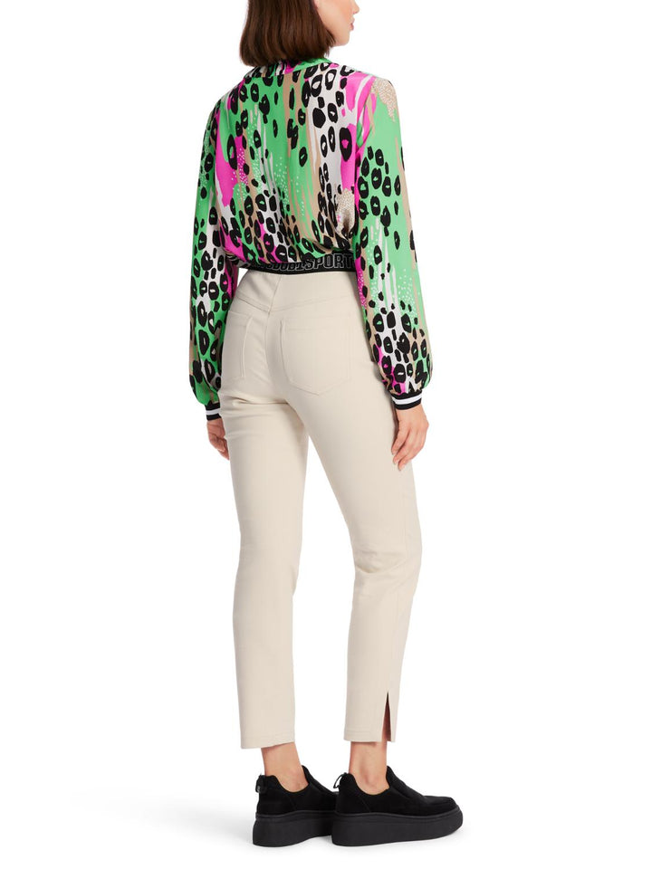 Marc Cain broek SLIVEN-50% katoen (biologisch), 47% polyester, 3% elastaan-DAMES BROEKEN-Beige