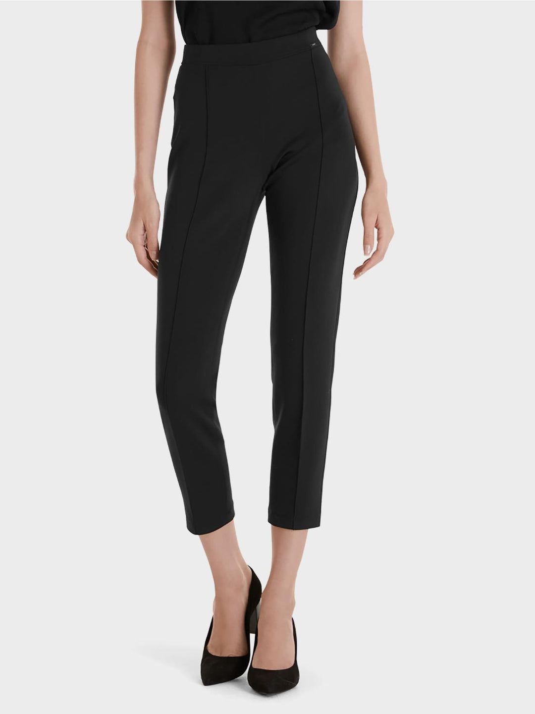 Marc Cain broek stretchjersey-alg.: 87% polyester, 13% elastaan-DAMES BROEKEN-Zwart