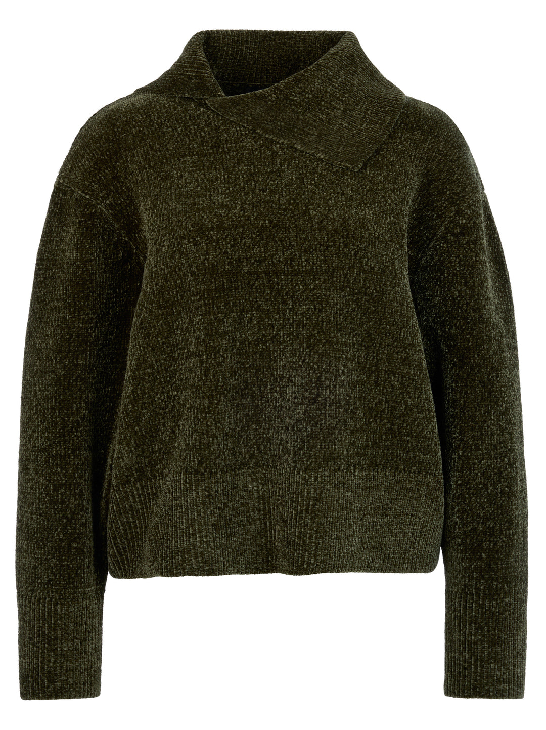 Marc Cain Chenille Coltrui – Groen-100% polyester-DAMES TRUIEN & VESTEN-Groen