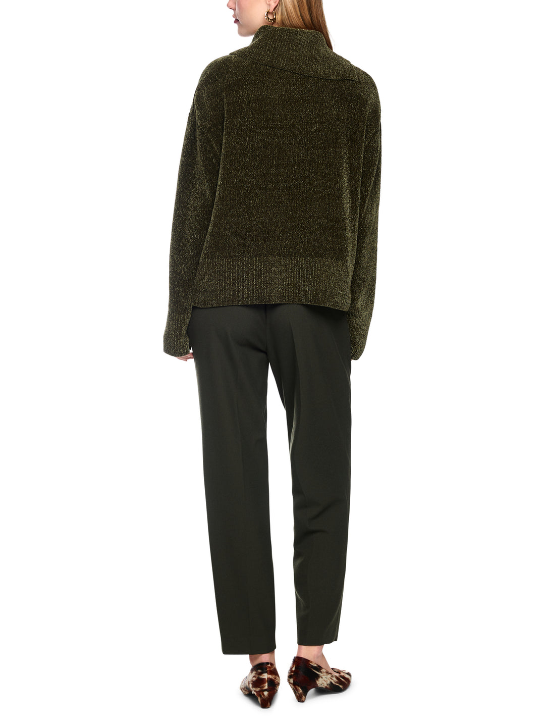 Marc Cain Chenille Coltrui – Groen-100% polyester-DAMES TRUIEN & VESTEN-Groen