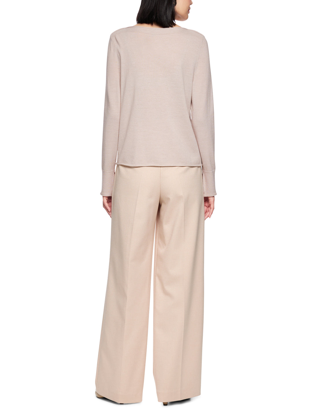 Marc Cain Collections – Beige Trui-85% wol, 11% polyamide, 4% polyester-DAMES TRUIEN & VESTEN-Beige