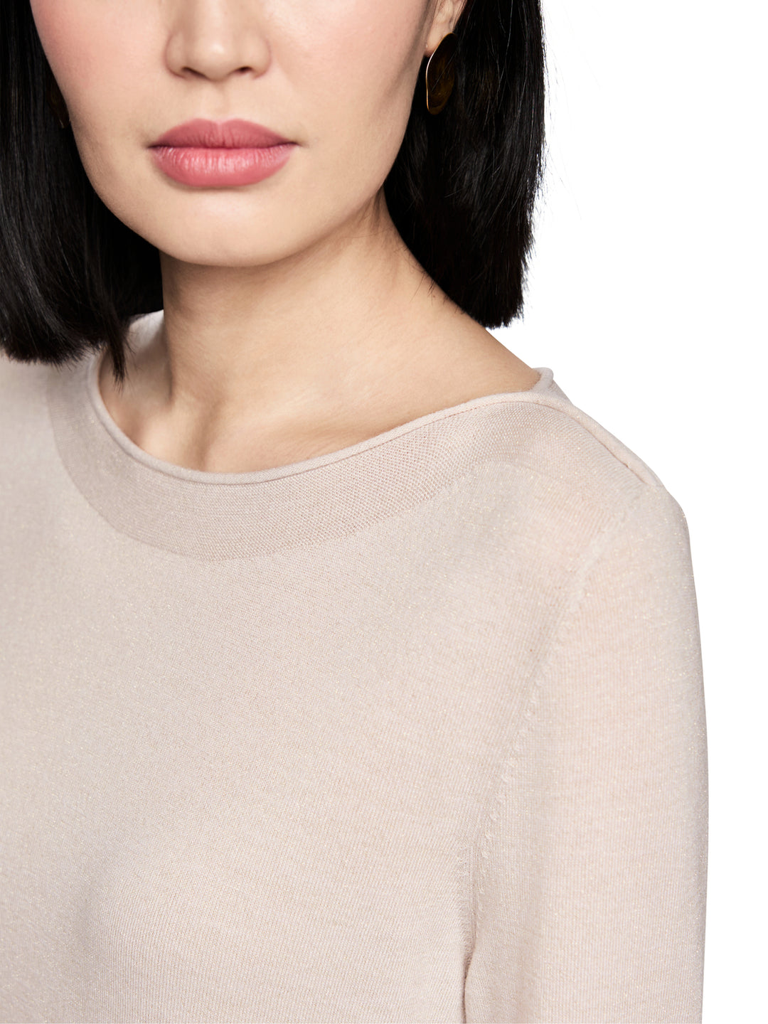 Marc Cain Collections – Beige Trui-85% wol, 11% polyamide, 4% polyester-DAMES TRUIEN & VESTEN-Beige