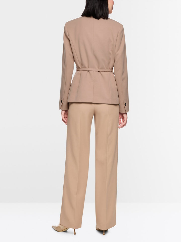 Marc Cain Collections – Blazer Beige-91% polyester, 9%elastaan-DAMES BLAZERS & JASJES-Beige