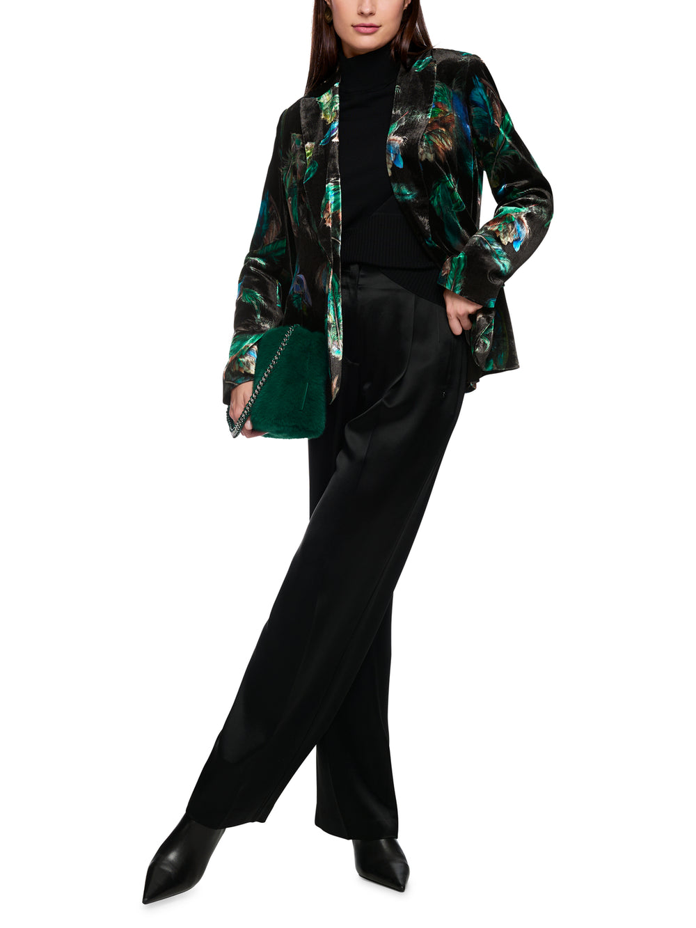 Marc Cain Collections Blazer – Groen-80% viscose, 20% polyamide-DAMES BLAZERS & GILETS-Groen