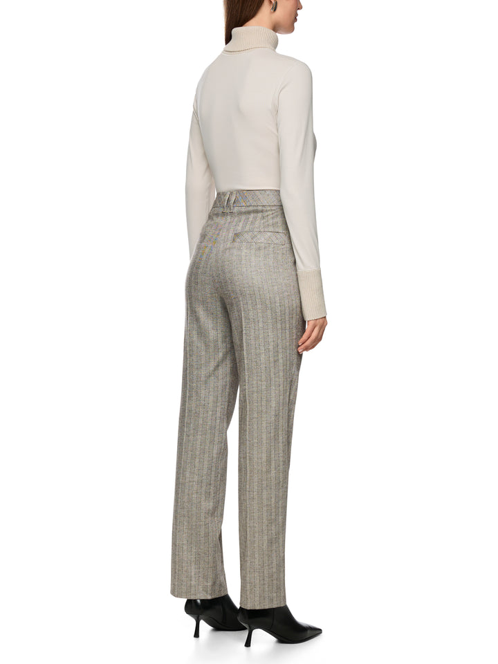 Marc Cain Collections Knit Longsleeve – Beige-92% katoen, 8% elastaan-DAMES TOPS & BLOUSES-Beige