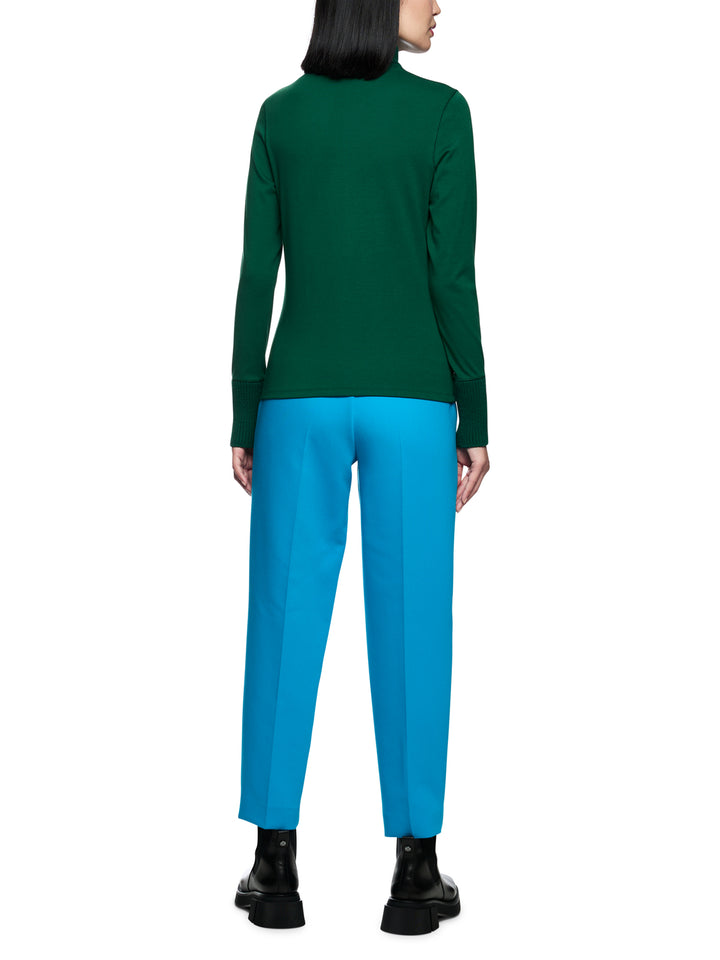 Marc Cain Collections Knit Longsleeve – Groen-92% katoen, 8% elastaan-DAMES TOPS & BLOUSES-Groen