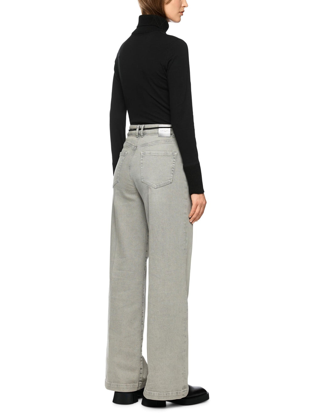 Marc Cain Collections Knit Longsleeve – Zwart-92% katoen, 8% elastaan-DAMES TOPS & BLOUSES-Zwart