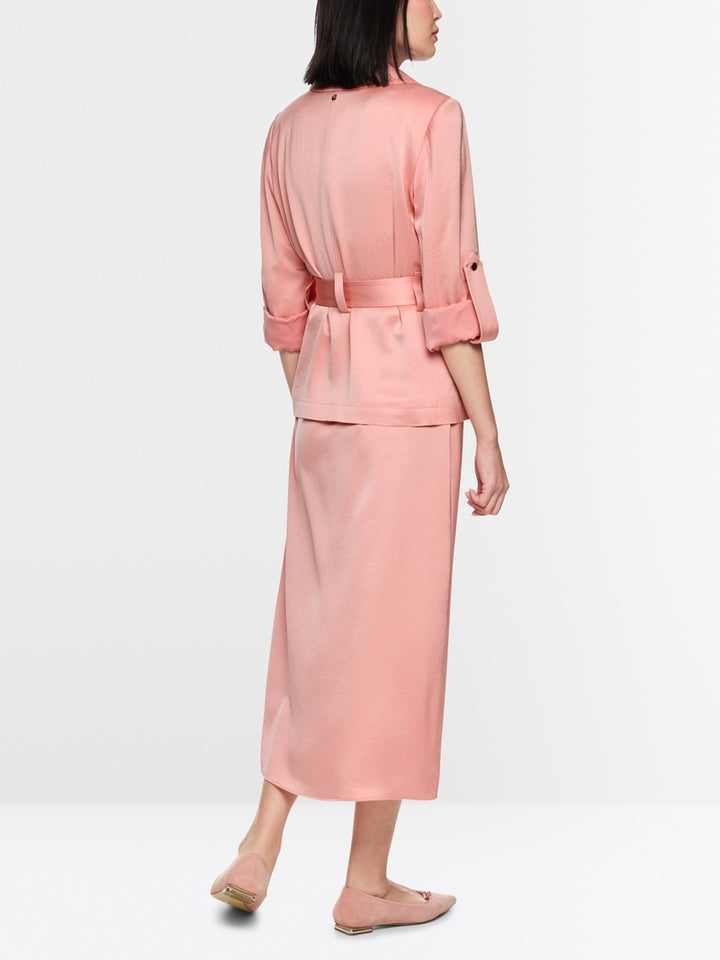 Marc Cain Collections – Kort Jasje Roze-82% acetate,18% polyester-DAMES BLAZERS & JASJES-Roze