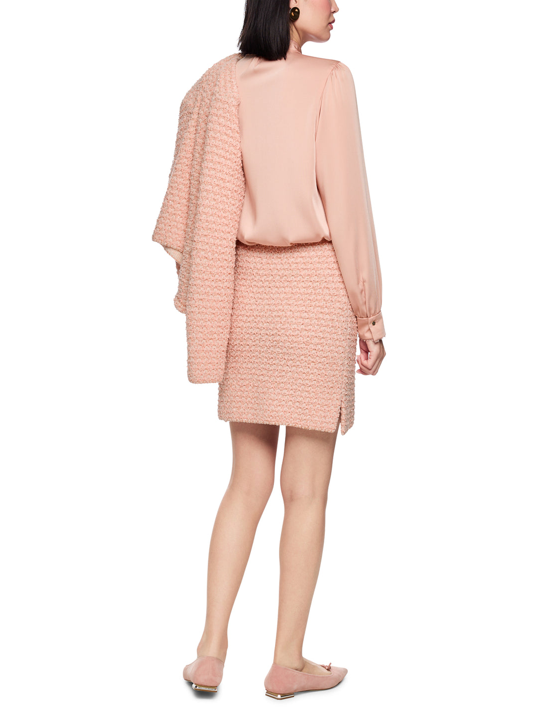 Marc Cain Collections – Korte Rok Roze-55% katoen, 38% polyamide, 5% polyester, 2% polyacryl-DAMES ROKKEN-Roze