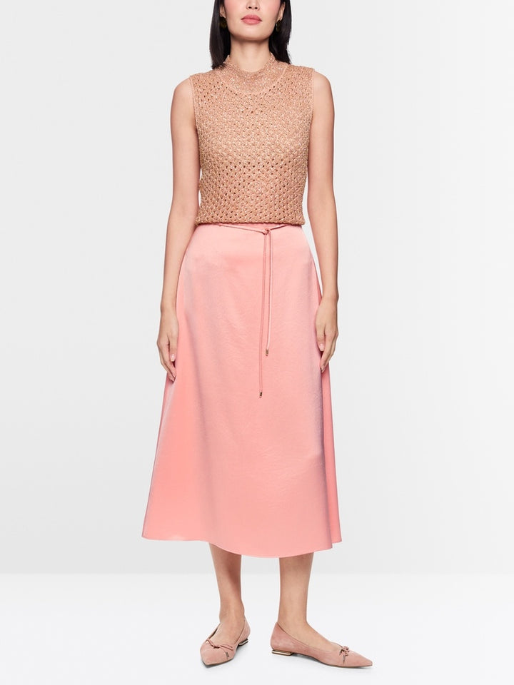 Marc Cain Collections – Lange Rok Roze-82% acetate, 18% polyester-DAMES ROKKEN-Roze