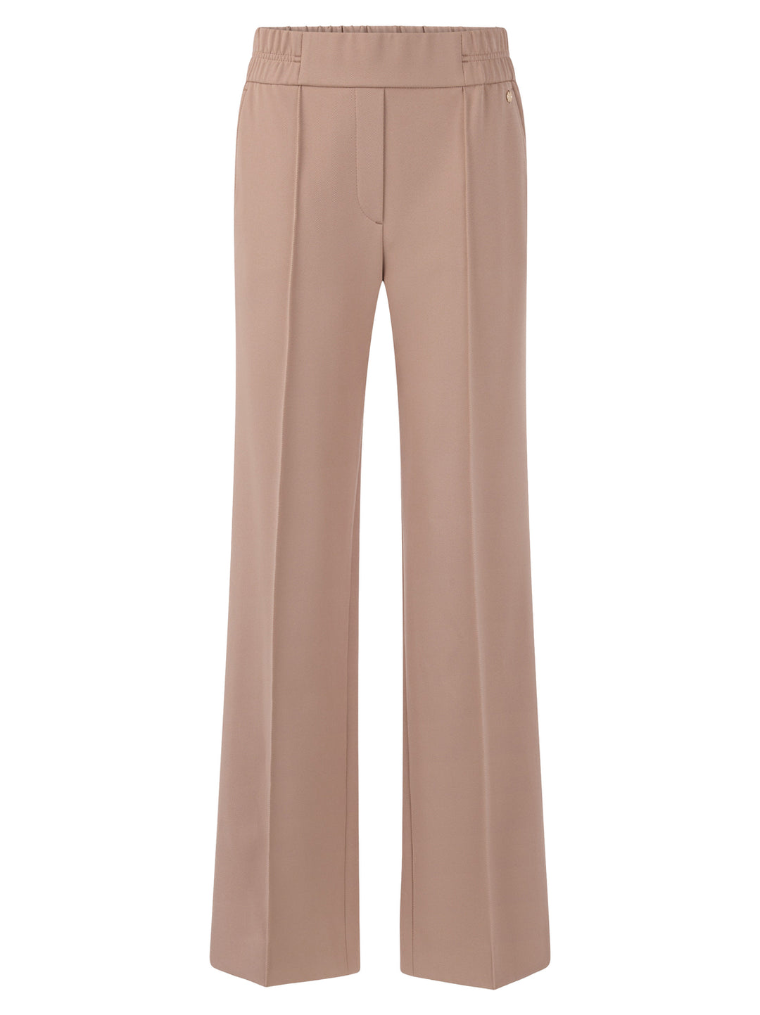 Marc Cain Collections – Pantalon Beige-91% polyester, 9% elastaan-DAMES BROEKEN-Beige