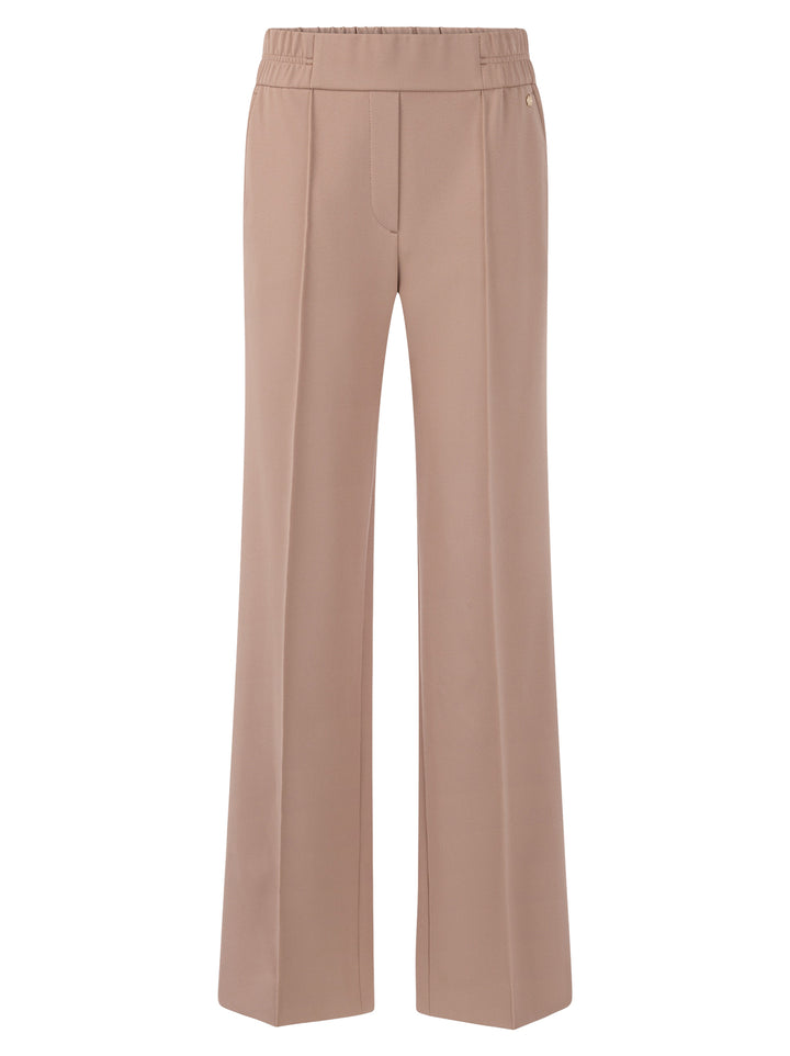 Marc Cain Collections – Pantalon Beige-91% polyester, 9% elastaan-DAMES BROEKEN-Beige