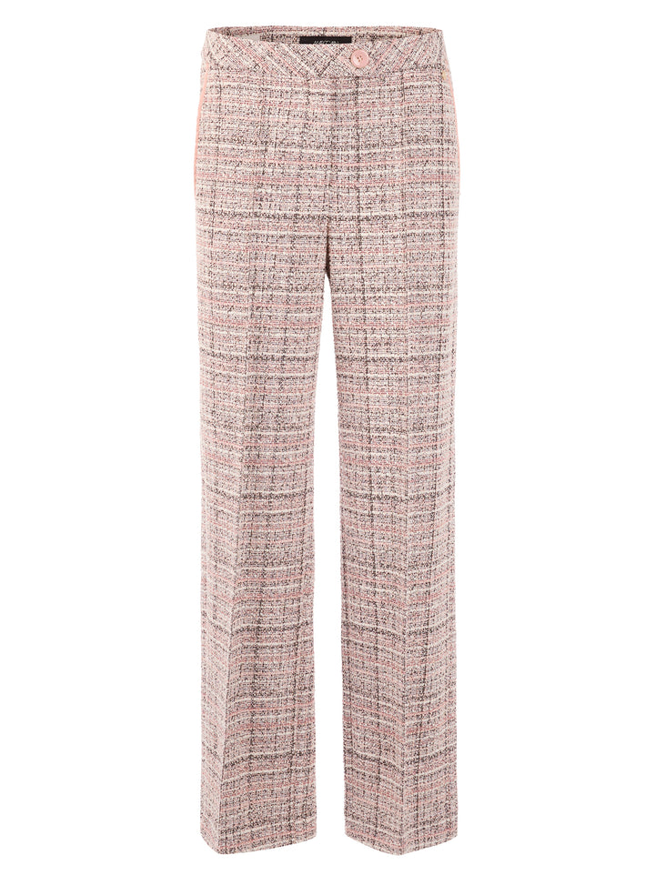 Marc Cain Collections – Pantalon Roze-73% polyester, 10% katoen, 10% wol, 5% polyacryl, 2% elastaan-DAMES BROEKEN-Roze