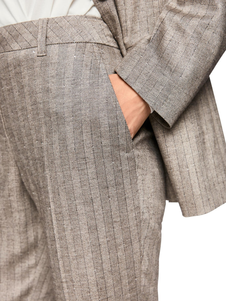 Marc Cain Collections Pantalon – Soft Charcoal-68%viscose, 26% polyester, 5% wol, 1% elasthaan-DAMES BROEKEN-Antraciet