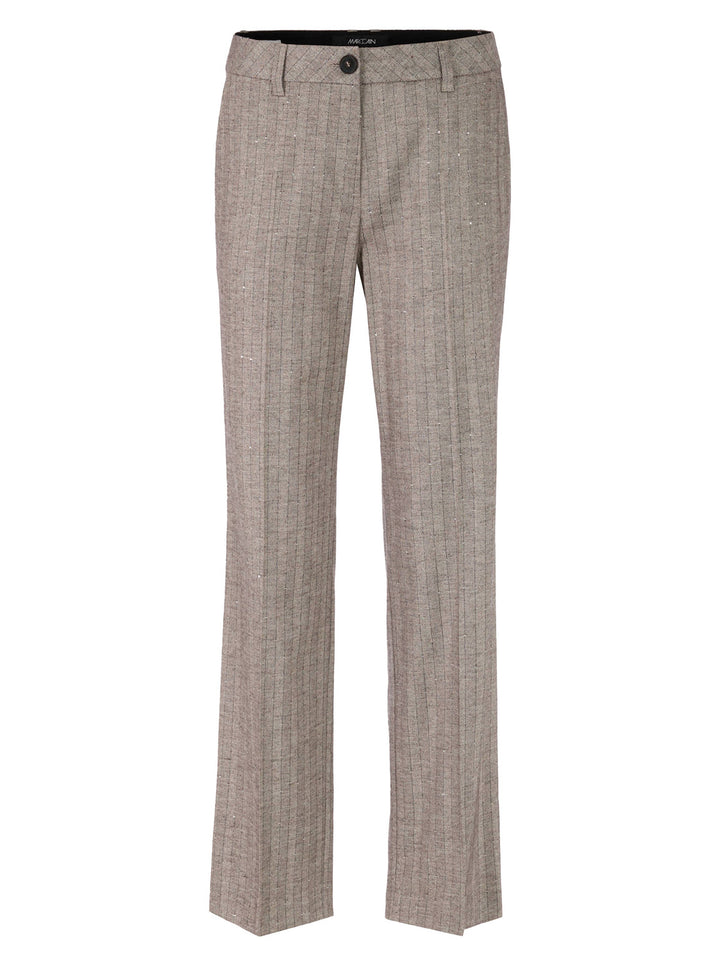 Marc Cain Collections Pantalon – Soft Charcoal-68%viscose, 26% polyester, 5% wol, 1% elasthaan-DAMES BROEKEN-Antraciet