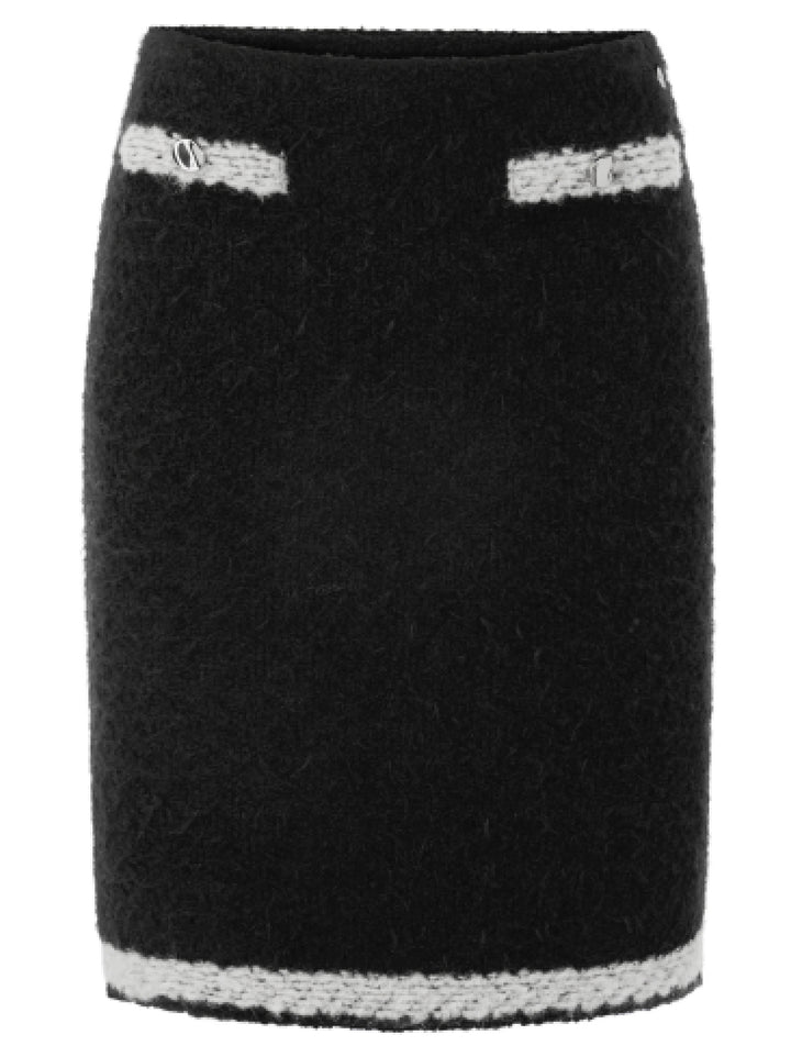 Marc Cain Collections Rok – Zwart-39% acryl, 33% wol, 14% polyamide, 8% katoen, 3% mohair, 3% alpaca<br />Voering: 100% p
