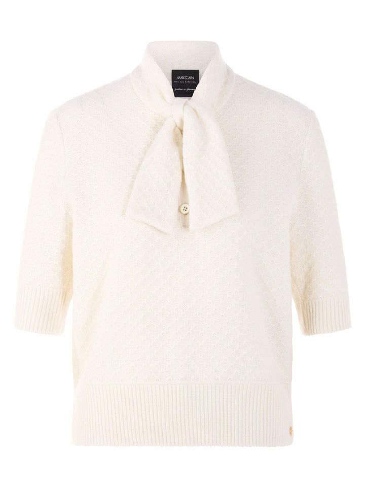 Marc Cain Collections – Roomkleurige Trui-90% wol, 10% cashmere-DAMES TRUIEN & VESTEN-Room