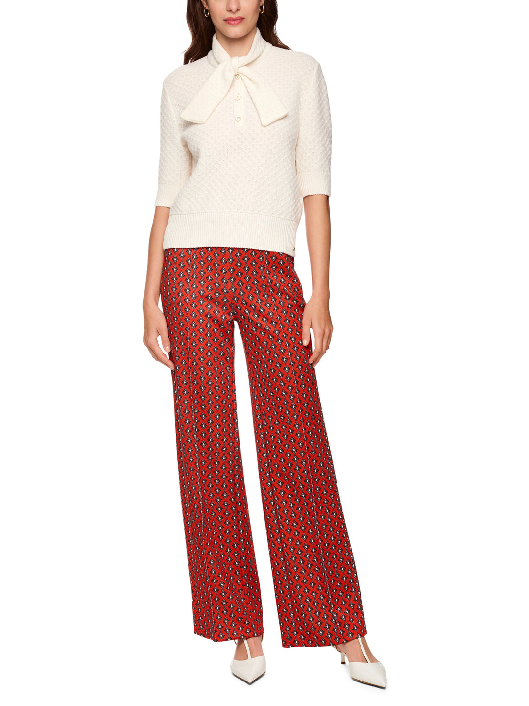 Marc Cain Collections – Roomkleurige Trui-90% wol, 10% cashmere-DAMES TRUIEN & VESTEN-Room