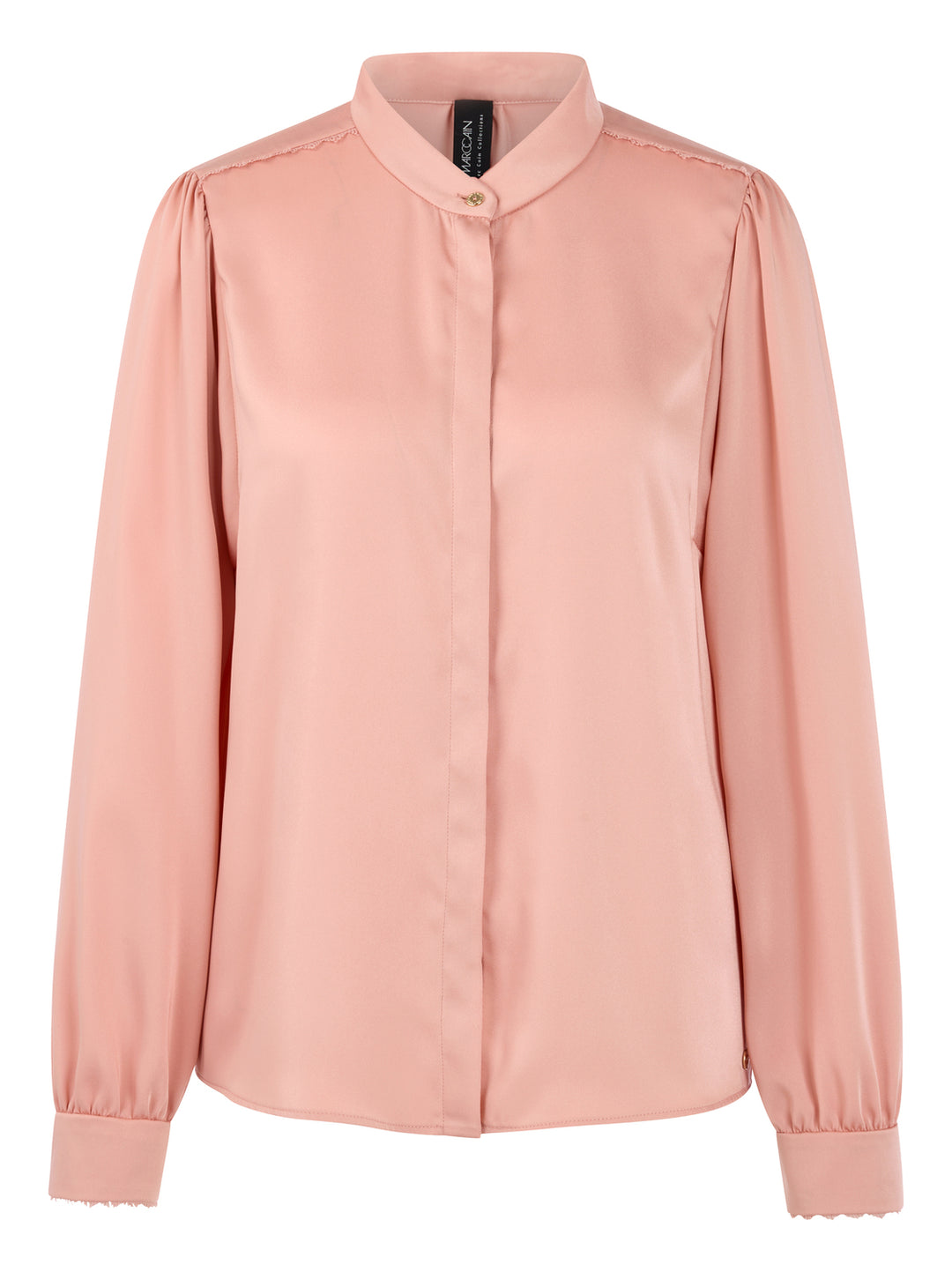 Marc Cain Collections – Roze Blouse Lange Mouw-100% polyester-DAMES TOPS & BLOUSES-Roze