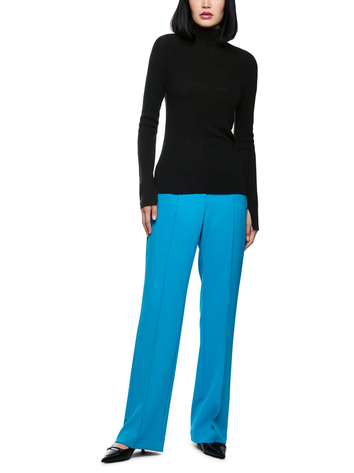 Marc Cain Collections Turtleneck Sweater – Zwart-75% wol, 20% polyester, 5% cashmere-DAMES TRUIEN & VESTEN-Zwart