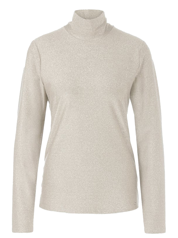 Marc Cain Collections Turtleneck Top – Beige-83% polyester,15% polyamide, 2% elastaan -DAMES TOPS & BLOUSES-Beige
