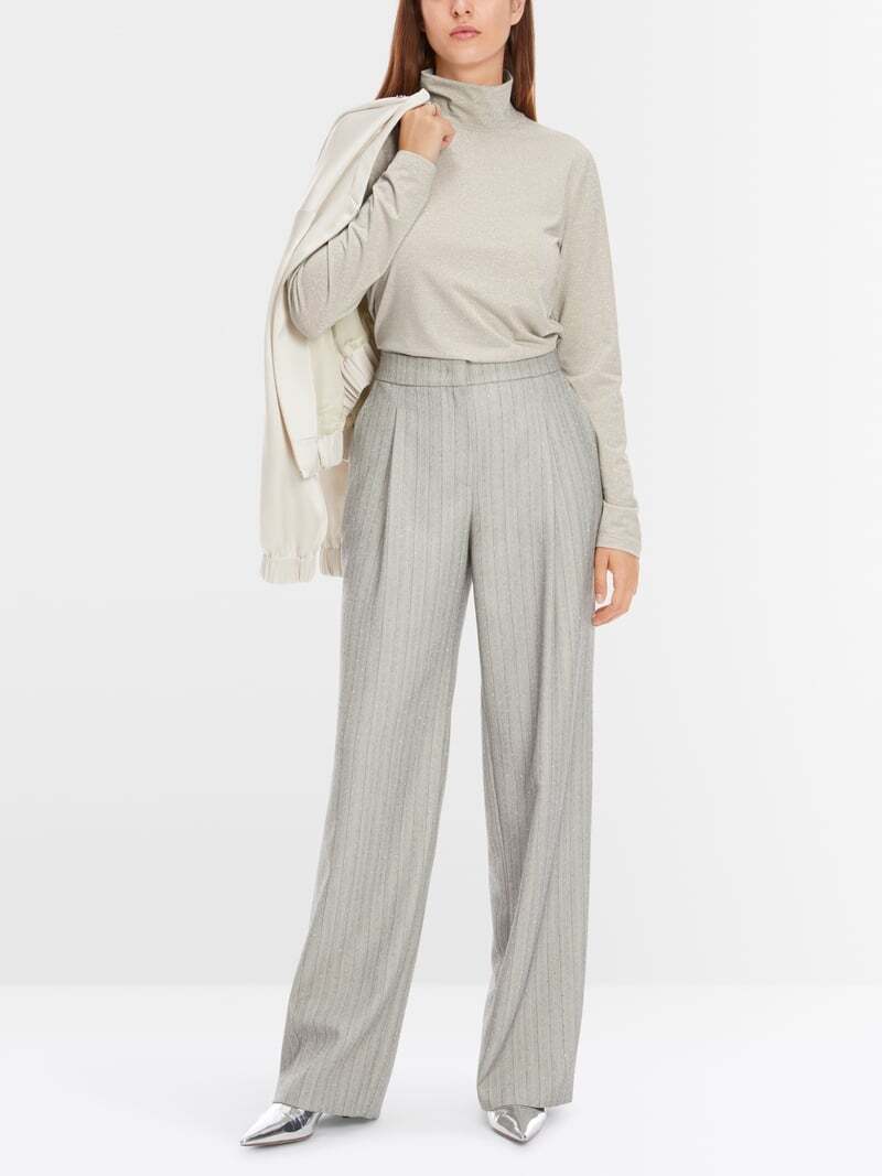 Marc Cain Collections Turtleneck Top – Beige-83% polyester,15% polyamide, 2% elastaan -DAMES TOPS & BLOUSES-Beige