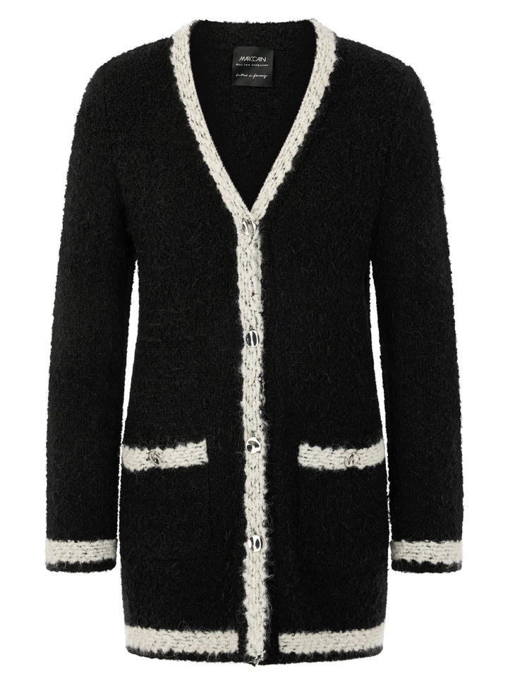 Marc Cain Collections Vest – Zwart-39% acryl, 33% wol, 14% polyamide, 8% katoen, 3% mohair, 3% alpaca<br />Voering: 100% 