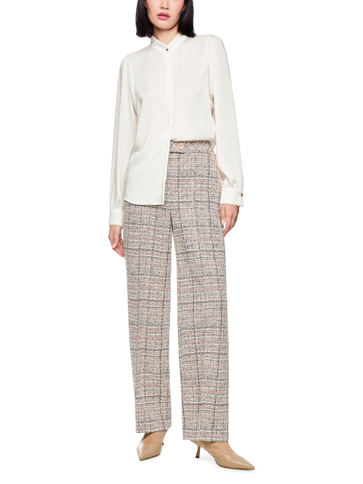 Marc Cain Collections – Witte Blouse Lange Mouw-100% polyester-DAMES TOPS & BLOUSES-Wit