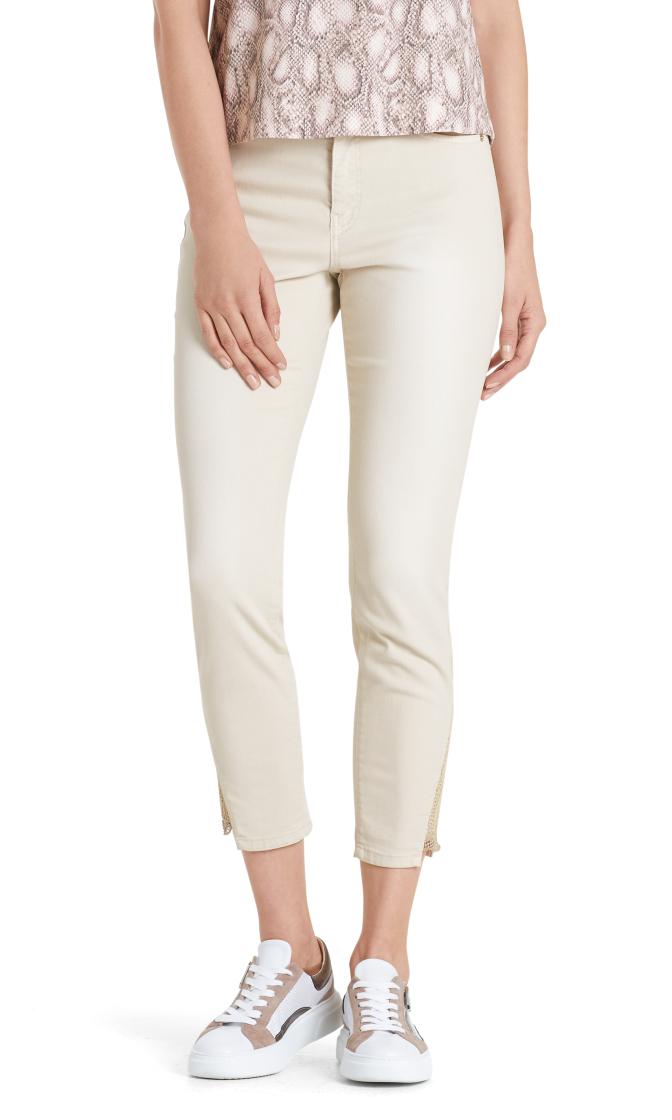 Marc Cain cropped jeans-alg.: 98% katoen, 2% elastaan-DAMES BROEKEN-Beige