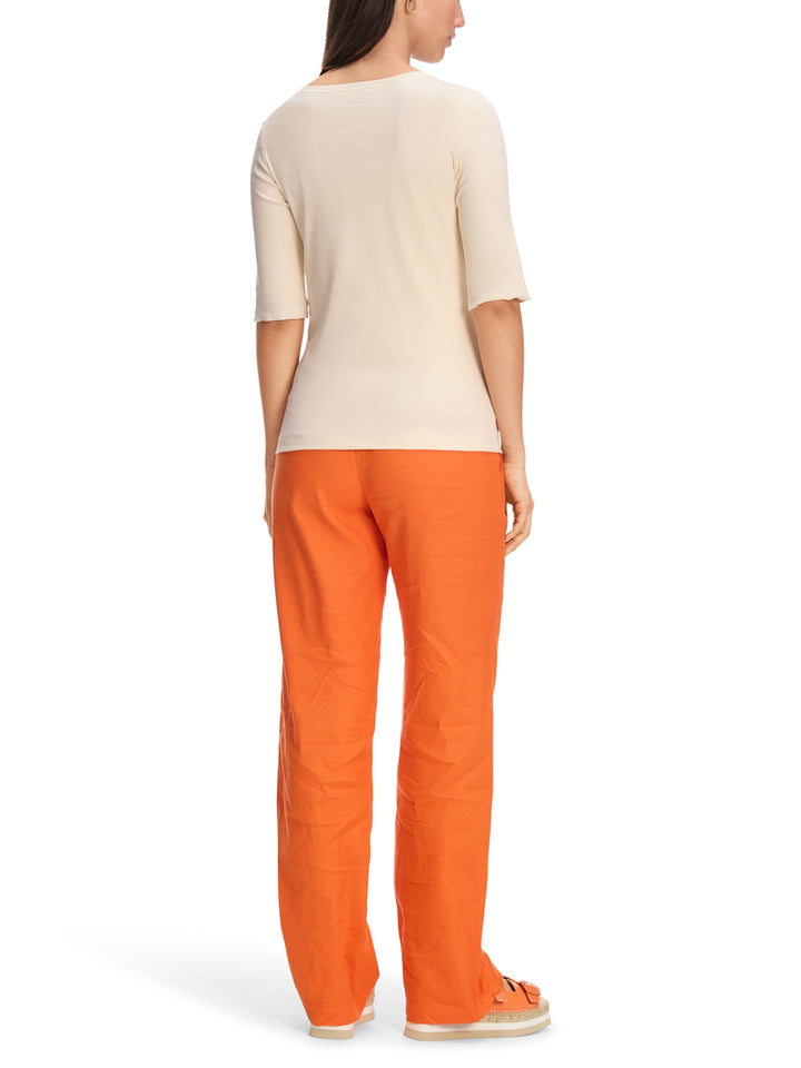 Marc Cain Effen T-shirt – Naturel-DAMES TOPS & BLOUSES-Room