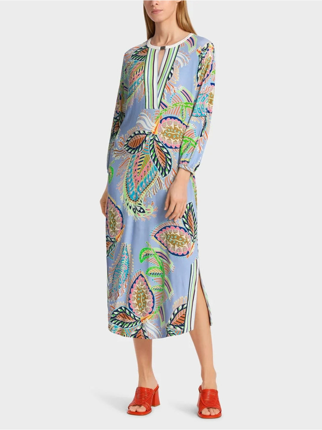 Marc Cain elegante jurk-95% viscose, 5% elastaan-DAMES JURKEN-Roze