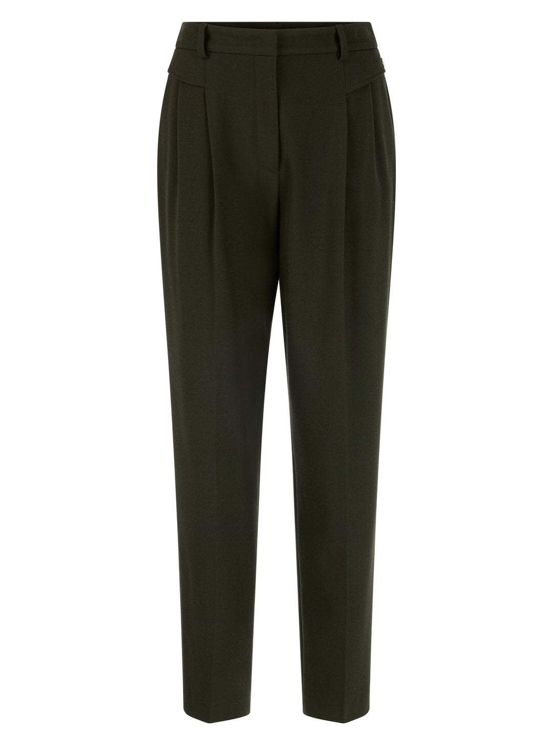 Marc Cain FAQUS Pantalon met Persvouwen – Groen-62% polyester, 34% viscose, 4% elastaan<br />-DAMES BROEKEN-Groen