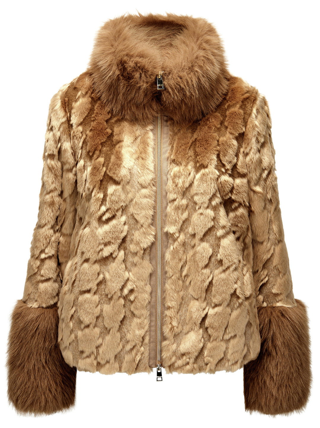Marc Cain Faux Fur Jacket – Bruin-50% acryl, 50% modacryl<br />Voering: 55% polyester, 45% viscose-DAMES JASSEN & JACKS-B