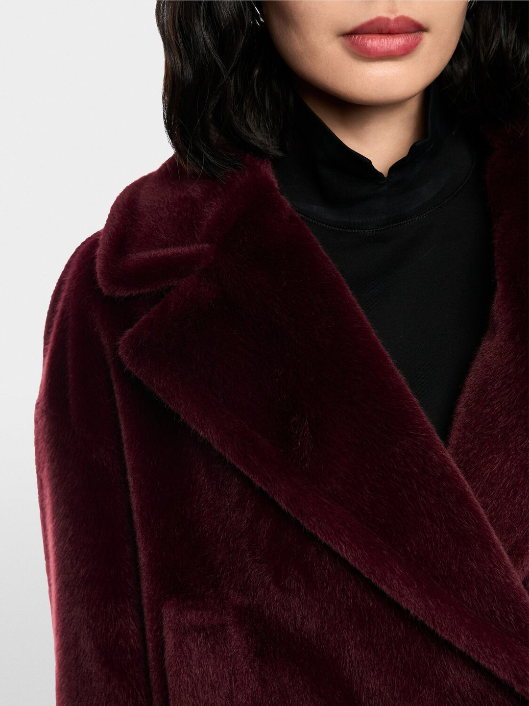 Marc Cain Faux Fur Jacket – Rood-100% polyester-DAMES JASSEN & JACKS-Rood