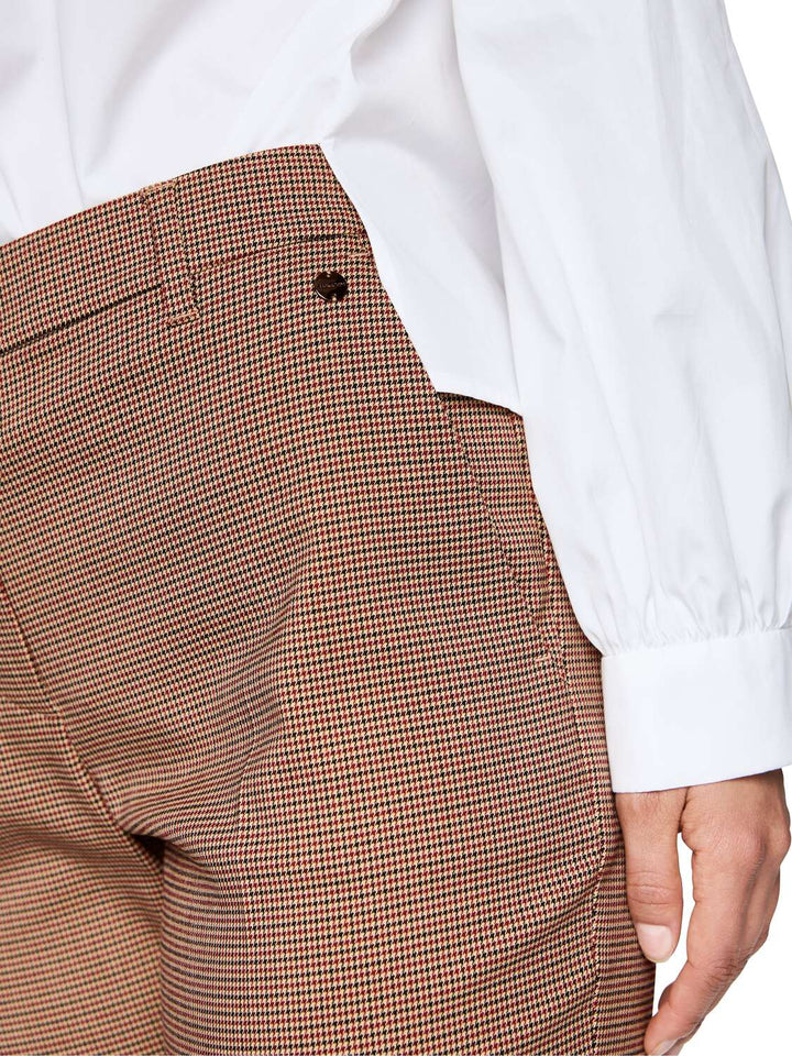 Marc Cain Feminine Fit FAID High Waist-64% polyester, 34% viscose, 2% elastaan-DAMES BROEKEN-Bruin