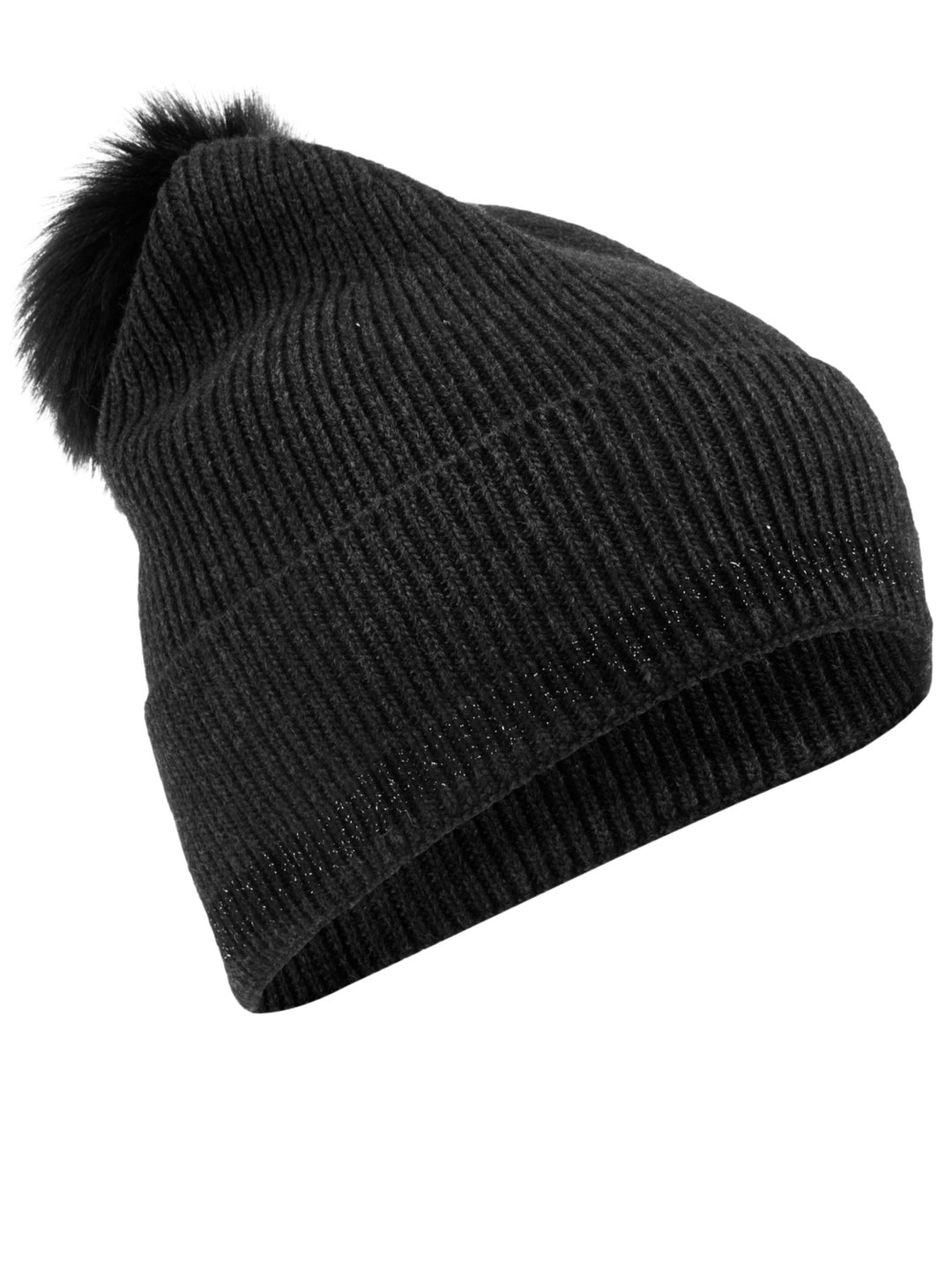 Marc Cain Fijn Gebreide Muts met Bloemenapplicatie-24% polyamide, 30% viscose, 30% wol, 5% cashmere, 1% polyester-DAMES A