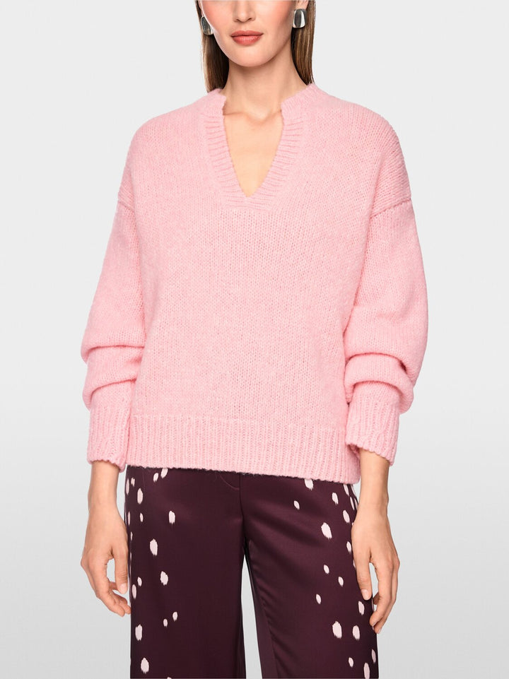 Marc Cain Gebreide Trui – Roze-45% wol, 30% alpaca, 25% polyamide-DAMES TRUIEN & VESTEN-Roze