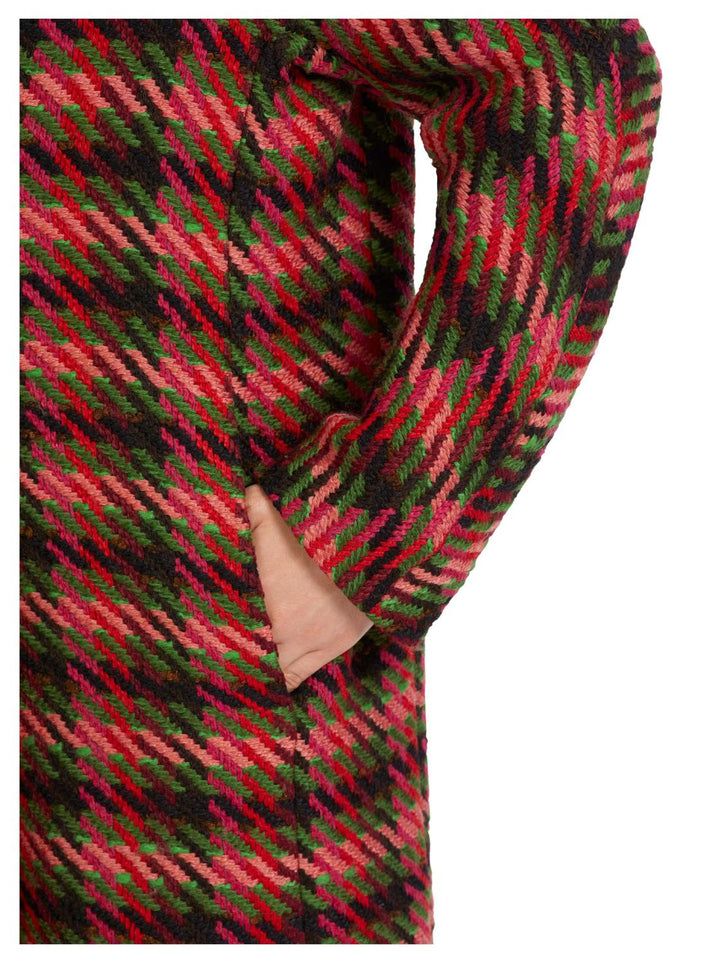 Marc Cain geruite mantel-Futter Arm: 57% viscose, 43% polyester<br />voering: 100% polyester<br />alg.: 50% polyester, 25% wol, 23% acetaat, 2% andere vezels-DAMES JASSEN & JACKS-Groen