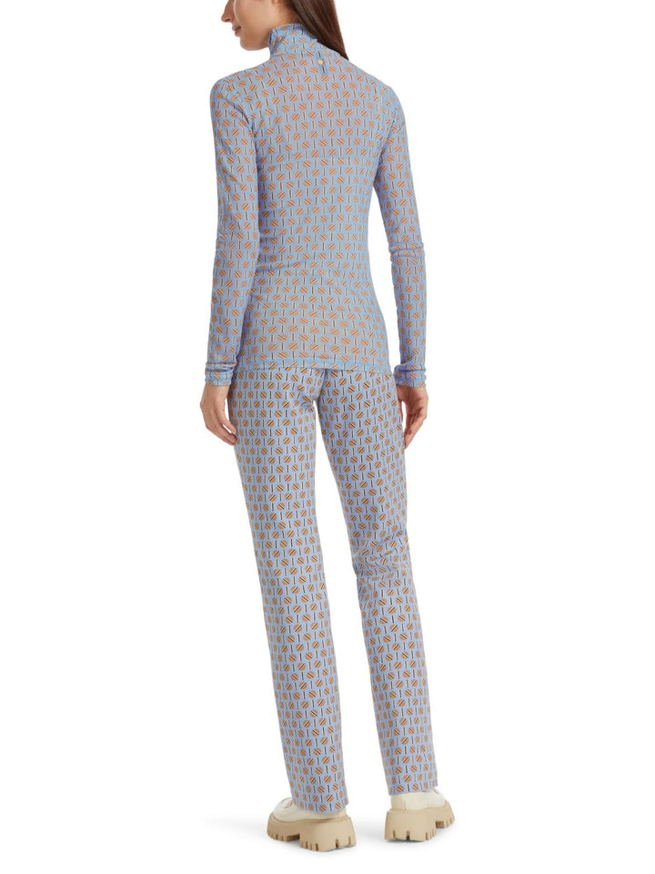 marc Cain getailleerd t-shirt-alg.: 95% polyester, 5% elastaan-DAMES TOPS & BLOUSES-Blauw