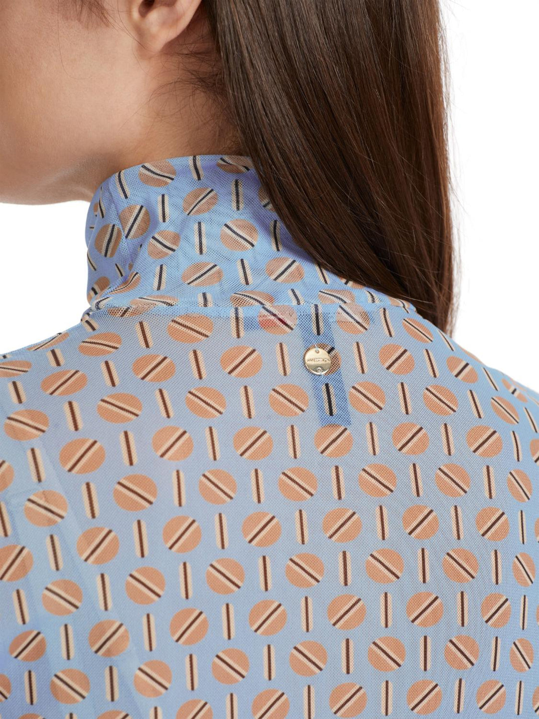 marc Cain getailleerd t-shirt-alg.: 95% polyester, 5% elastaan-DAMES TOPS & BLOUSES-Blauw