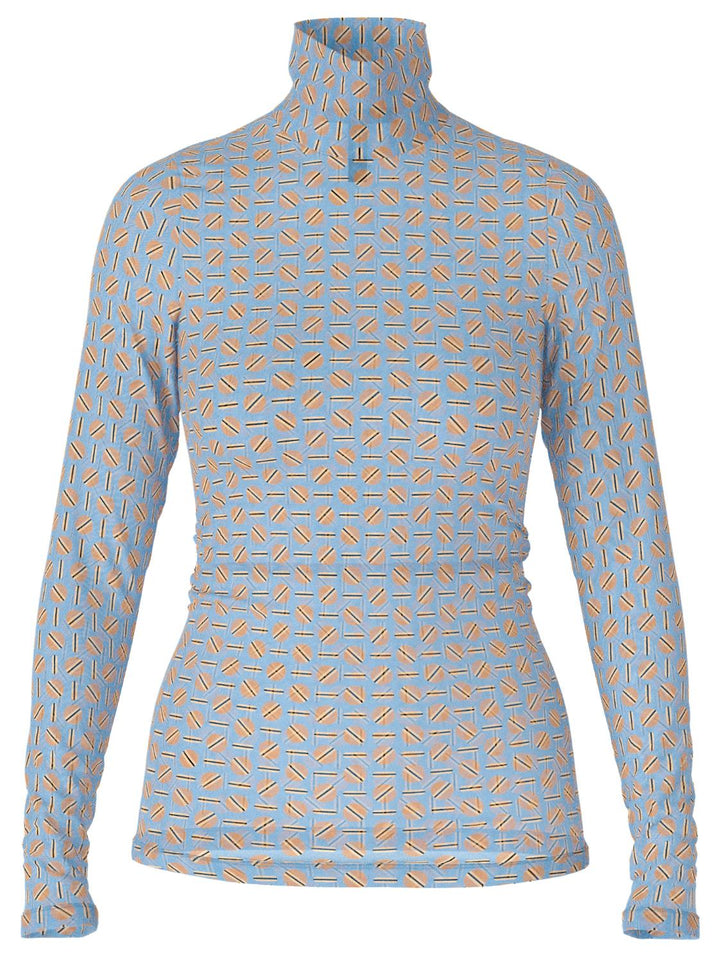marc Cain getailleerd t-shirt-alg.: 95% polyester, 5% elastaan-DAMES TOPS & BLOUSES-Blauw