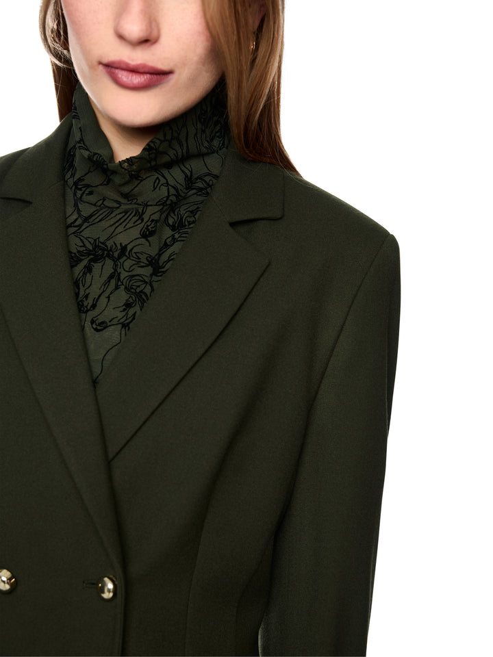 Marc Cain Getailleerde Double-Breasted Blazer-62% polyester, 34% viscose, 4% elastaan<br />Voering: 100% polyester-DAMES 