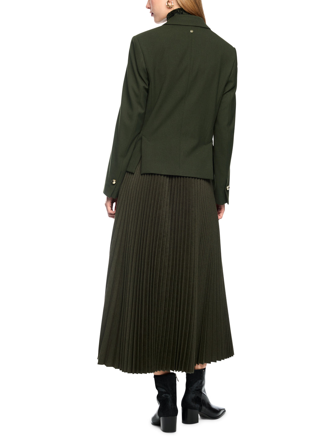 Marc Cain Getailleerde Double-Breasted Blazer-62% polyester, 34% viscose, 4% elastaan<br />Voering: 100% polyester-DAMES 